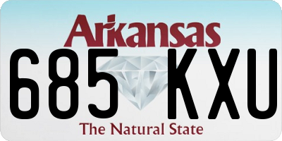 AR license plate 685KXU
