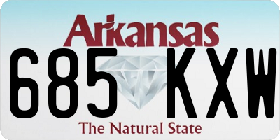 AR license plate 685KXW