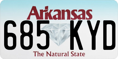 AR license plate 685KYD
