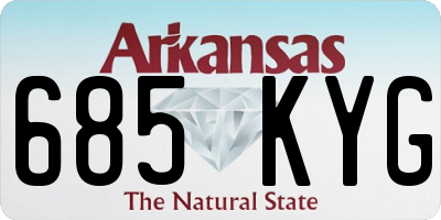 AR license plate 685KYG