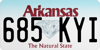 AR license plate 685KYI