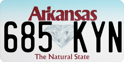 AR license plate 685KYN