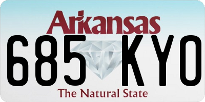 AR license plate 685KYO