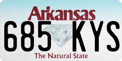 AR license plate 685KYS