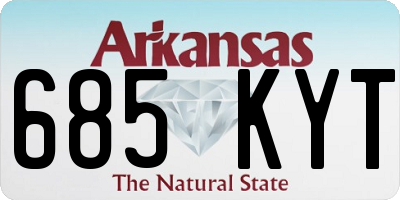AR license plate 685KYT