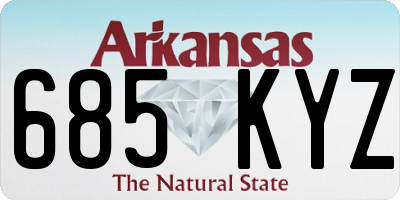 AR license plate 685KYZ