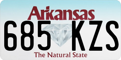 AR license plate 685KZS