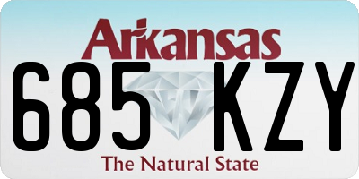 AR license plate 685KZY