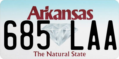 AR license plate 685LAA