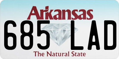 AR license plate 685LAD