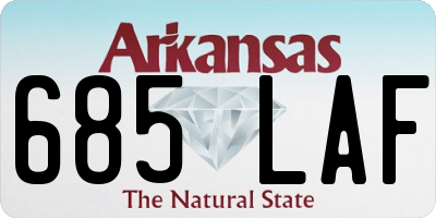 AR license plate 685LAF