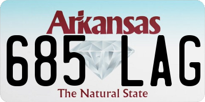 AR license plate 685LAG
