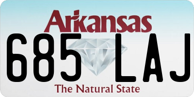 AR license plate 685LAJ