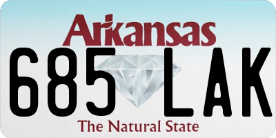 AR license plate 685LAK