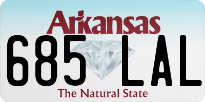 AR license plate 685LAL