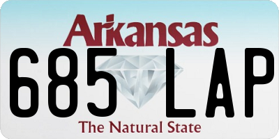AR license plate 685LAP