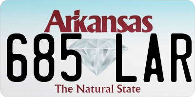AR license plate 685LAR