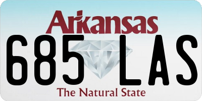 AR license plate 685LAS