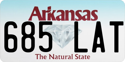 AR license plate 685LAT
