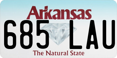 AR license plate 685LAU