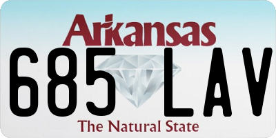 AR license plate 685LAV