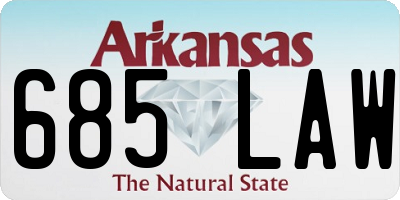 AR license plate 685LAW