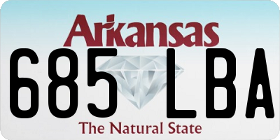 AR license plate 685LBA