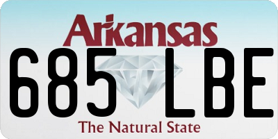 AR license plate 685LBE