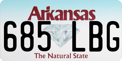 AR license plate 685LBG