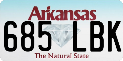 AR license plate 685LBK