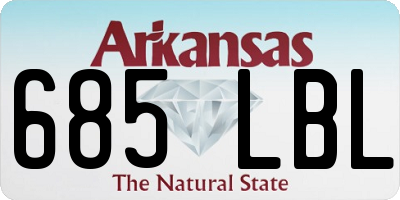 AR license plate 685LBL