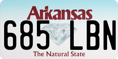 AR license plate 685LBN