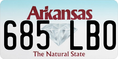 AR license plate 685LBO