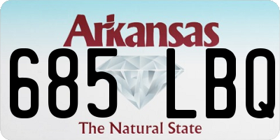 AR license plate 685LBQ