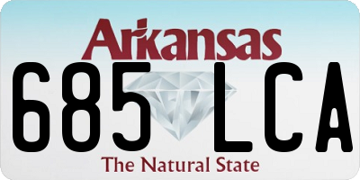 AR license plate 685LCA