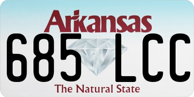 AR license plate 685LCC