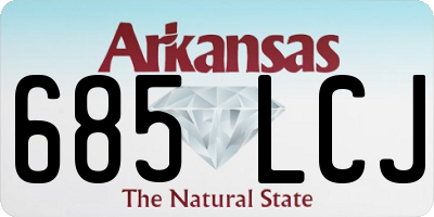 AR license plate 685LCJ