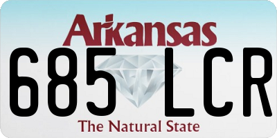 AR license plate 685LCR