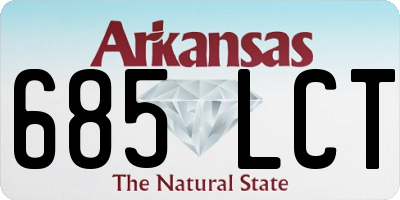 AR license plate 685LCT
