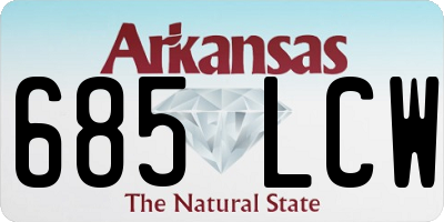 AR license plate 685LCW