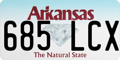 AR license plate 685LCX