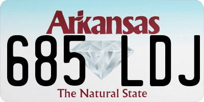AR license plate 685LDJ