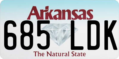 AR license plate 685LDK