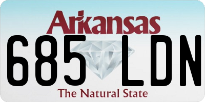 AR license plate 685LDN