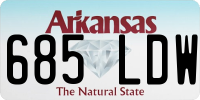 AR license plate 685LDW