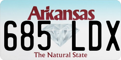 AR license plate 685LDX