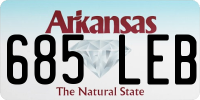 AR license plate 685LEB