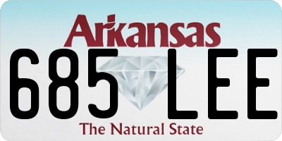 AR license plate 685LEE
