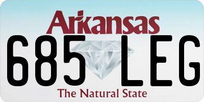 AR license plate 685LEG
