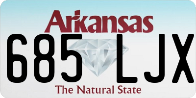 AR license plate 685LJX